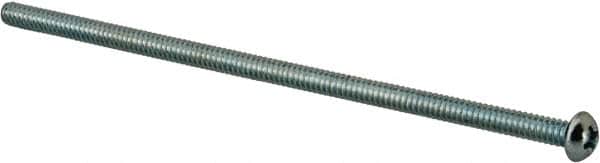 Value Collection - #6-32 UNC, 3-1/2" Length Under Head Phillips Drive Machine Screw - Round Head, Grade J82 Steel, Zinc-Plated Finish, Without Washer - Americas Industrial Supply