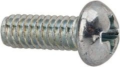 Value Collection - #8-32 UNC, 7/16" Length Under Head Phillips Drive Machine Screw - Round Head, Grade J82 Steel, Zinc-Plated Finish, Without Washer - Americas Industrial Supply