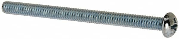 Value Collection - #8-32 UNC, 2-1/4" Length Under Head Phillips Drive Machine Screw - Round Head, Grade J82 Steel, Zinc-Plated Finish, Without Washer - Americas Industrial Supply