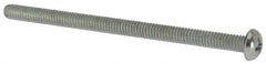 Value Collection - #8-32 UNC, 2-3/4" Length Under Head Phillips Drive Machine Screw - Round Head, Grade J82 Steel, Zinc-Plated Finish, Without Washer - Americas Industrial Supply
