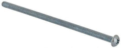 Value Collection - #8-32 UNC, 3-1/2" Length Under Head Phillips Drive Machine Screw - Round Head, Grade J82 Steel, Zinc-Plated Finish, Without Washer - Americas Industrial Supply