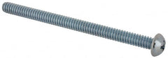 Value Collection - #10-24 UNC, 2-3/4" Length Under Head Phillips Drive Machine Screw - Round Head, Grade J82 Steel, Zinc-Plated Finish, Without Washer - Americas Industrial Supply