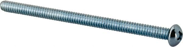 Value Collection - #10-24 UNC, 3" Length Under Head Phillips Drive Machine Screw - Round Head, Grade J82 Steel, Zinc-Plated Finish, Without Washer - Americas Industrial Supply