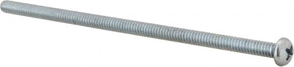 Value Collection - #10-24 UNC, 4-1/2" Length Under Head Phillips Drive Machine Screw - Round Head, Grade J82 Steel, Zinc-Plated Finish, Without Washer - Americas Industrial Supply