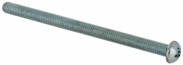Value Collection - #10-32 UNF, 3" Length Under Head Phillips Drive Machine Screw - Round Head, Grade J82 Steel, Zinc-Plated Finish, Without Washer - Americas Industrial Supply