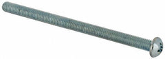Value Collection - #10-32 UNF, 3" Length Under Head Phillips Drive Machine Screw - Round Head, Grade J82 Steel, Zinc-Plated Finish, Without Washer - Americas Industrial Supply