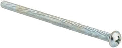 Value Collection - #10-32 UNF, 3-1/2" Length Under Head Phillips Drive Machine Screw - Round Head, Grade J82 Steel, Zinc-Plated Finish, Without Washer - Americas Industrial Supply