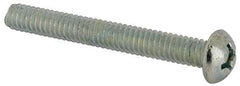 Value Collection - #12-24 UNC, 1-3/4" Length Under Head Phillips Drive Machine Screw - Round Head, Grade J82 Steel, Zinc-Plated Finish, Without Washer - Americas Industrial Supply