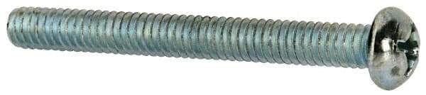 Value Collection - #12-24 UNC, 2" Length Under Head Phillips Drive Machine Screw - Round Head, Grade J82 Steel, Zinc-Plated Finish, Without Washer - Americas Industrial Supply