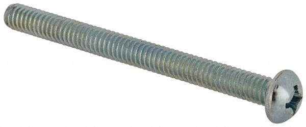 Value Collection - #12-24 UNC, 2-1/2" Length Under Head Phillips Drive Machine Screw - Round Head, Grade J82 Steel, Zinc-Plated Finish, Without Washer - Americas Industrial Supply
