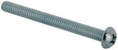 Value Collection - 1/4-20 UNC, 2-3/4" Length Under Head Phillips Drive Machine Screw - Round Head, Grade J82 Steel, Zinc-Plated Finish, Without Washer - Americas Industrial Supply