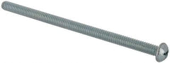 Value Collection - 1/4-20 UNC, 4-1/2" Length Under Head Phillips Drive Machine Screw - Round Head, Grade J82 Steel, Zinc-Plated Finish, Without Washer - Americas Industrial Supply