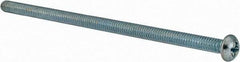Value Collection - 1/4-20 UNC, 5-1/2" Length Under Head Phillips Drive Machine Screw - Round Head, Grade J82 Steel, Zinc-Plated Finish, Without Washer - Americas Industrial Supply