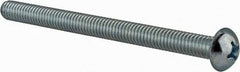 Value Collection - 5/16-18 UNC, 4" Length Under Head Phillips Drive Machine Screw - Round Head, Grade J82 Steel, Zinc-Plated Finish, Without Washer - Americas Industrial Supply