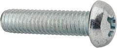 Value Collection - 3/8-16 UNC, 1-1/2" Length Under Head Phillips Drive Machine Screw - Round Head, Grade J82 Steel, Zinc-Plated Finish, Without Washer - Americas Industrial Supply