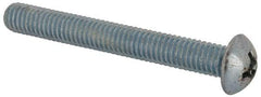 Value Collection - 3/8-16 UNC, 3" Length Under Head Phillips Drive Machine Screw - Round Head, Grade J82 Steel, Zinc-Plated Finish, Without Washer - Americas Industrial Supply