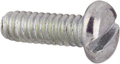 Value Collection - #3-48 UNC, 5/16" Length Under Head Slotted Drive Machine Screw - Pan Head, Grade J82 Steel, Zinc-Plated Finish, Without Washer - Americas Industrial Supply