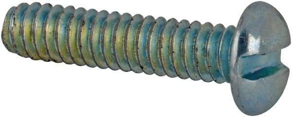 Value Collection - #3-48 UNC, 7/16" Length Under Head Slotted Drive Machine Screw - Pan Head, Grade J82 Steel, Zinc-Plated Finish, Without Washer - Americas Industrial Supply