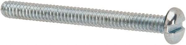 Value Collection - #3-48 UNC, 1" Length Under Head Slotted Drive Machine Screw - Pan Head, Grade J82 Steel, Zinc-Plated Finish, Without Washer - Americas Industrial Supply