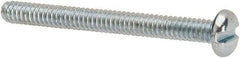 Value Collection - #3-48 UNC, 1" Length Under Head Slotted Drive Machine Screw - Pan Head, Grade J82 Steel, Zinc-Plated Finish, Without Washer - Americas Industrial Supply