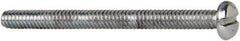 Value Collection - #4-40 UNC, 1-1/2" Length Under Head Slotted Drive Machine Screw - Pan Head, Grade J82 Steel, Zinc-Plated Finish, Without Washer - Americas Industrial Supply