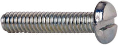 Value Collection - #5-40 UNC, 5/8" Length Under Head Slotted Drive Machine Screw - Pan Head, Grade J82 Steel, Zinc-Plated Finish, Without Washer - Americas Industrial Supply