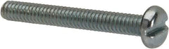Value Collection - #5-40 UNC, 1" Length Under Head Slotted Drive Machine Screw - Pan Head, Grade J82 Steel, Zinc-Plated Finish, Without Washer - Americas Industrial Supply