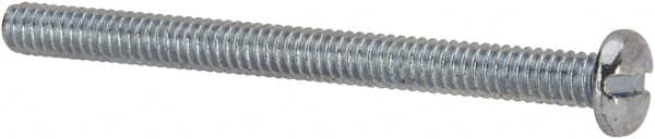Value Collection - #5-40 UNC, 1-1/2" Length Under Head Slotted Drive Machine Screw - Pan Head, Grade J82 Steel, Zinc-Plated Finish, Without Washer - Americas Industrial Supply