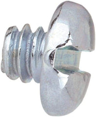 Value Collection - #6-32 UNC, 1/8" Length Under Head Slotted Drive Machine Screw - Pan Head, Grade J82 Steel, Zinc-Plated Finish, Without Washer - Americas Industrial Supply