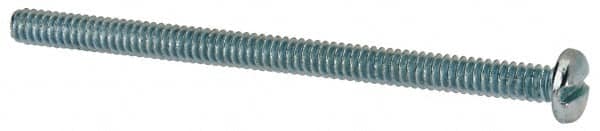 Value Collection - #6-32 UNC, 2-1/4" Length Under Head Slotted Drive Machine Screw - Pan Head, Grade J82 Steel, Zinc-Plated Finish, Without Washer - Americas Industrial Supply