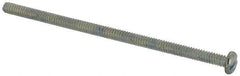 Value Collection - #6-32 UNC, 3" Length Under Head Slotted Drive Machine Screw - Pan Head, Grade J82 Steel, Zinc-Plated Finish, Without Washer - Americas Industrial Supply