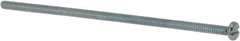 Value Collection - #6-32 UNC, 4" Length Under Head Slotted Drive Machine Screw - Pan Head, Grade J82 Steel, Zinc-Plated Finish, Without Washer - Americas Industrial Supply