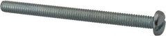 Value Collection - #8-32 UNC, 2-1/4" Length Under Head Slotted Drive Machine Screw - Pan Head, Grade J82 Steel, Zinc-Plated Finish, Without Washer - Americas Industrial Supply