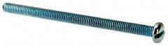Value Collection - #8-32 UNC, 2-3/4" Length Under Head Slotted Drive Machine Screw - Pan Head, Grade J82 Steel, Zinc-Plated Finish, Without Washer - Americas Industrial Supply