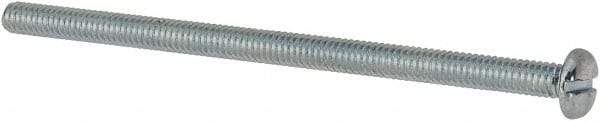 Value Collection - #8-32 UNC, 3" Length Under Head Slotted Drive Machine Screw - Pan Head, Grade J82 Steel, Zinc-Plated Finish, Without Washer - Americas Industrial Supply