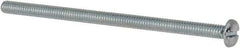 Value Collection - #8-32 UNC, 3" Length Under Head Slotted Drive Machine Screw - Pan Head, Grade J82 Steel, Zinc-Plated Finish, Without Washer - Americas Industrial Supply