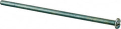 Value Collection - #8-32 UNC, 4" Length Under Head Slotted Drive Machine Screw - Pan Head, Grade J82 Steel, Zinc-Plated Finish, Without Washer - Americas Industrial Supply