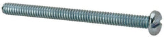 Value Collection - #10-24 UNC, 2-1/2" Length Under Head Slotted Drive Machine Screw - Pan Head, Grade J82 Steel, Zinc-Plated Finish, Without Washer - Americas Industrial Supply