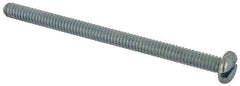 Value Collection - #10-24 UNC, 3" Length Under Head Slotted Drive Machine Screw - Pan Head, Grade J82 Steel, Zinc-Plated Finish, Without Washer - Americas Industrial Supply