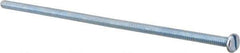 Value Collection - #10-24 UNC, 6" Length Under Head Slotted Drive Machine Screw - Pan Head, Grade J82 Steel, Zinc-Plated Finish, Without Washer - Americas Industrial Supply