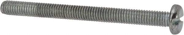 Value Collection - #10-32 UNF, 2-1/4" Length Under Head Slotted Drive Machine Screw - Pan Head, Grade J82 Steel, Zinc-Plated Finish, Without Washer - Americas Industrial Supply