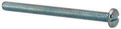 Value Collection - #10-32 UNF, 2-1/2" Length Under Head Slotted Drive Machine Screw - Pan Head, Grade J82 Steel, Zinc-Plated Finish, Without Washer - Americas Industrial Supply