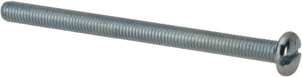 Value Collection - #10-32 UNF, 2-3/4" Length Under Head Slotted Drive Machine Screw - Pan Head, Grade J82 Steel, Zinc-Plated Finish, Without Washer - Americas Industrial Supply