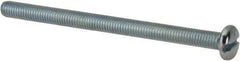 Value Collection - #10-32 UNF, 2-3/4" Length Under Head Slotted Drive Machine Screw - Pan Head, Grade J82 Steel, Zinc-Plated Finish, Without Washer - Americas Industrial Supply