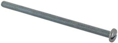 Value Collection - #10-32 UNF, 3-1/2" Length Under Head Slotted Drive Machine Screw - Pan Head, Grade J82 Steel, Zinc-Plated Finish, Without Washer - Americas Industrial Supply