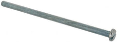 Value Collection - #10-32 UNF, 4" Length Under Head Slotted Drive Machine Screw - Pan Head, Grade J82 Steel, Zinc-Plated Finish, Without Washer - Americas Industrial Supply