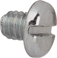 Value Collection - #12-24 UNC, 1/4" Length Under Head Slotted Drive Machine Screw - Pan Head, Grade J82 Steel, Zinc-Plated Finish, Without Washer - Americas Industrial Supply