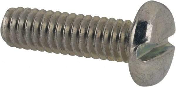 Value Collection - #12-24 UNC, 3/4" Length Under Head Slotted Drive Machine Screw - Pan Head, Grade J82 Steel, Zinc-Plated Finish, Without Washer - Americas Industrial Supply
