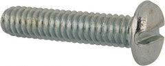 Value Collection - #12-24 UNC, 1" Length Under Head Slotted Drive Machine Screw - Pan Head, Grade J82 Steel, Zinc-Plated Finish, Without Washer - Americas Industrial Supply