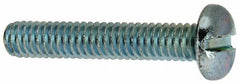 Value Collection - #12-24 UNC, 1-1/4" Length Under Head Slotted Drive Machine Screw - Pan Head, Grade J82 Steel, Zinc-Plated Finish, Without Washer - Americas Industrial Supply